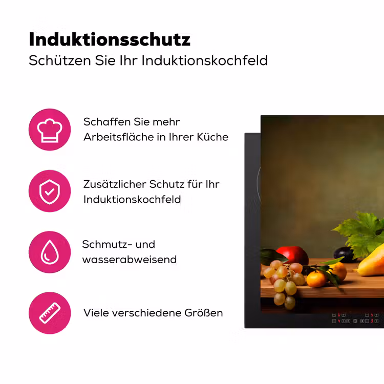 Vruchten van de Nazomer Inductie beschermer vinyl 3mm klein -zzzzzzz-lf-ups