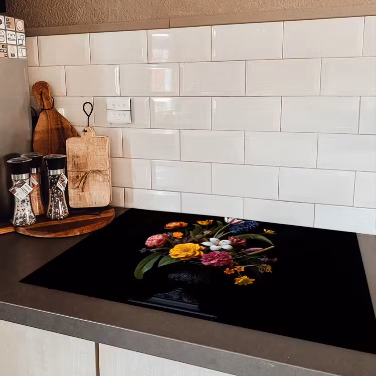 Lente - Bloemen - Klassiek - Vaas Inductie beschermer vinyl 3mm klein -sfeer3