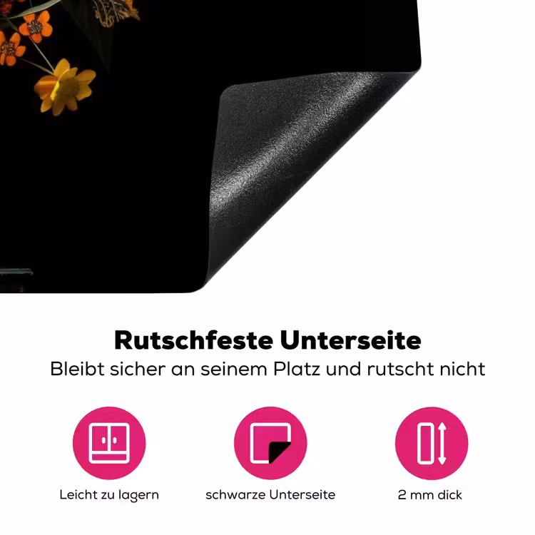 Lente - Bloemen - Klassiek - Vaas Inductie beschermer vinyl 3mm klein -zzzzzzz-lf-onderkant