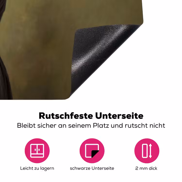 Vos - Surrealistisch - Groen Inductie beschermer vinyl 3mm klein -zzzzzzz-lf-onderkant