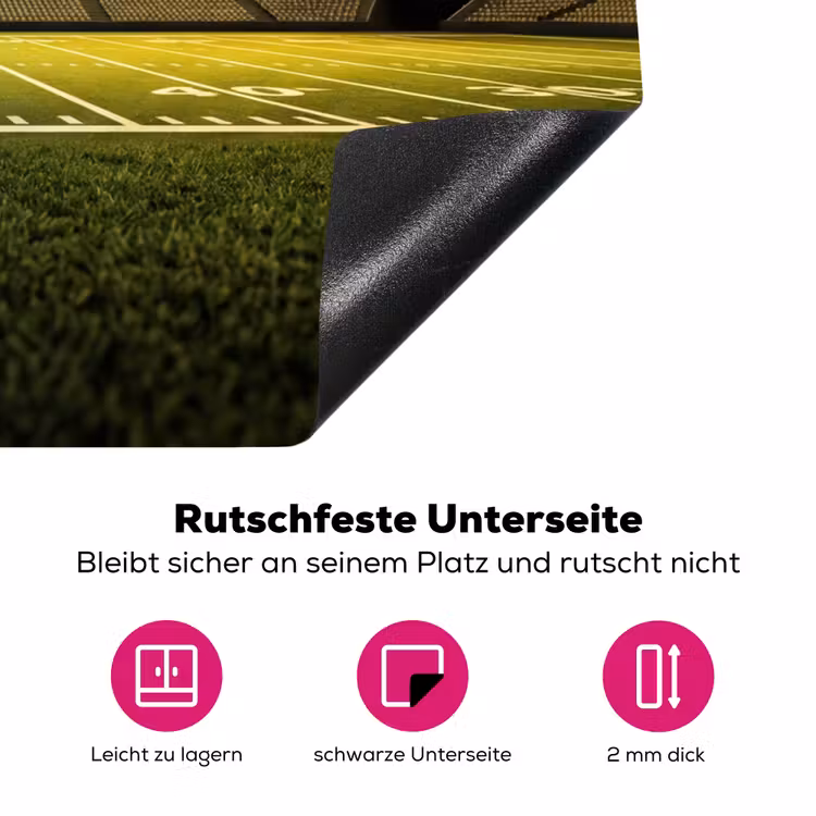 Voetbal - Stadion - Nacht - Modern Inductie beschermer vinyl 3mm klein -zzzzzzz-lf-onderkant