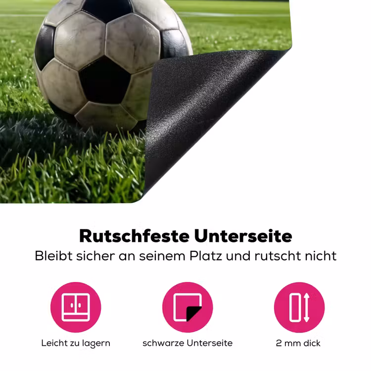 Voetbal - Stadion - Sport - Groen Inductie beschermer vinyl 3mm klein -zzzzzzz-lf-onderkant