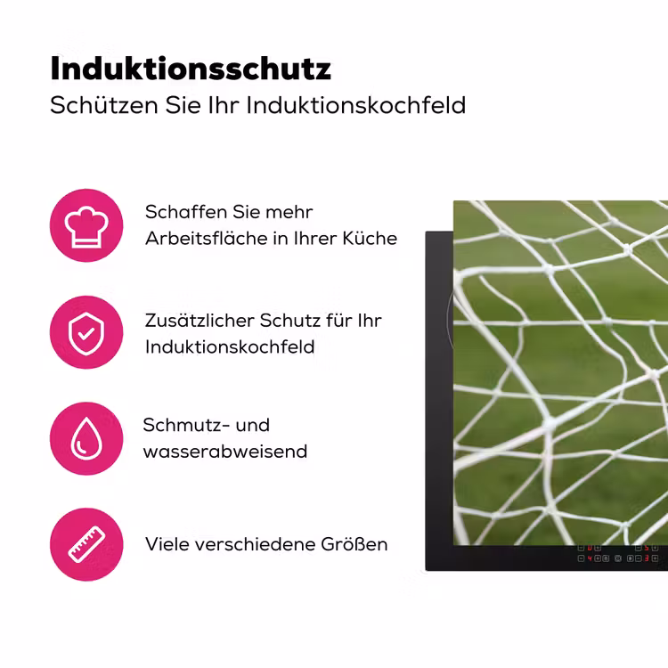 Voetbal - Goal - Net - Sport Inductie beschermer vinyl 3mm klein -zzzzzzz-lf-ups
