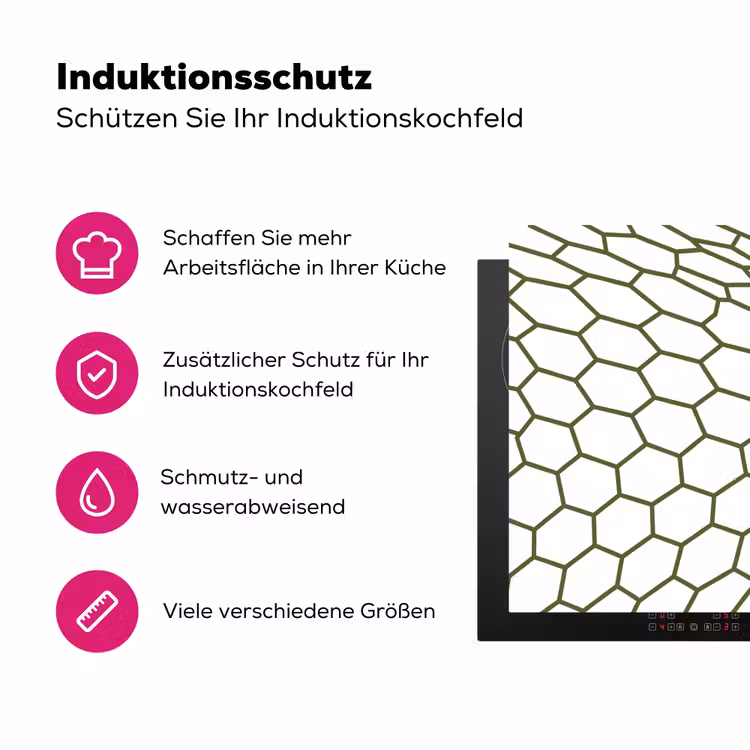 Voetbal - Goal - Sport - Groen Inductie beschermer vinyl 3mm klein -zzzzzzz-lf-ups