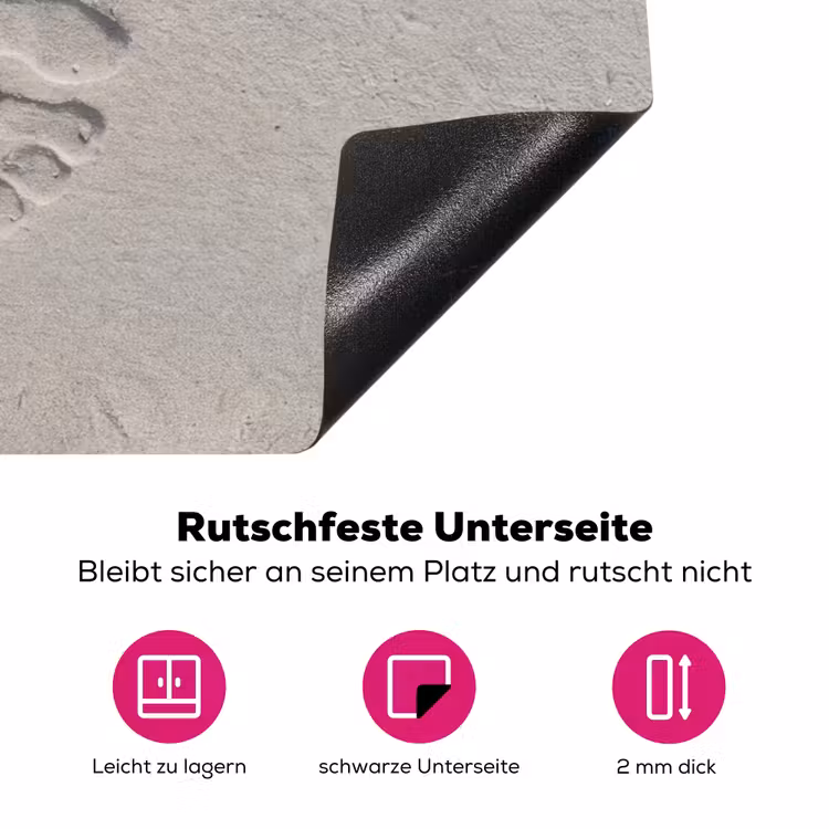 Voeten - Afdrukken - Zand Inductie beschermer vinyl 3mm klein -zzzzzzz-lf-onderkant