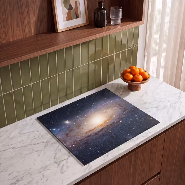 Herdabdeckplatte - Galaxie – Weltraum – Kosmos - Sterrenstelsel - Ruimte - Kosmos Inductie beschermer vinyl 3mm middel