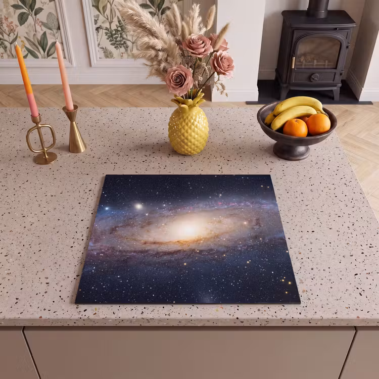 Herdabdeckplatte - Galaxie – Weltraum – Kosmos - Sterrenstelsel - Ruimte - Kosmos Inductie beschermer vinyl 3mm middel
