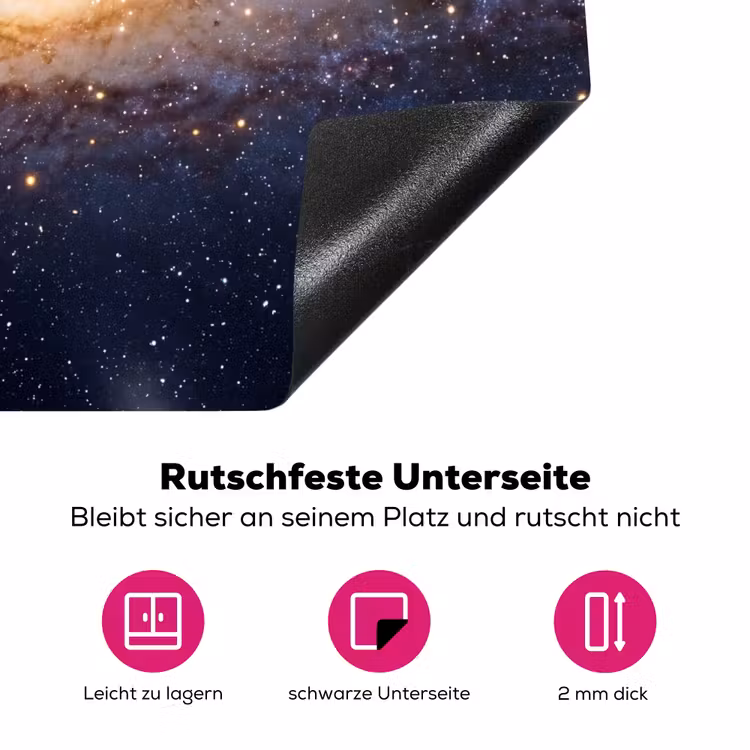Herdabdeckplatte - Galaxie – Weltraum – Kosmos - Sterrenstelsel - Ruimte - Kosmos Inductie beschermer vinyl 3mm middel