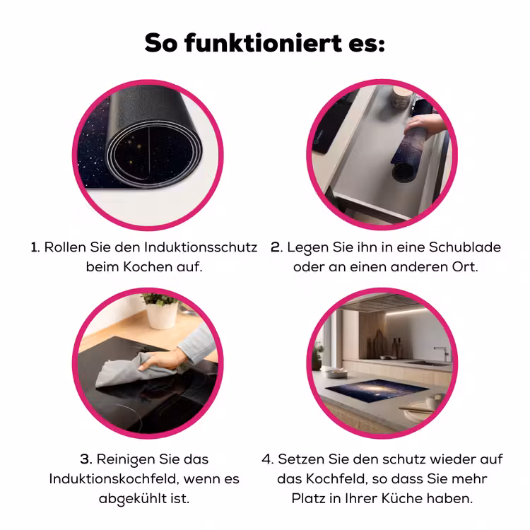 Herdabdeckplatte - Galaxie – Weltraum – Kosmos - Sterrenstelsel - Ruimte - Kosmos Inductie beschermer vinyl 3mm middel