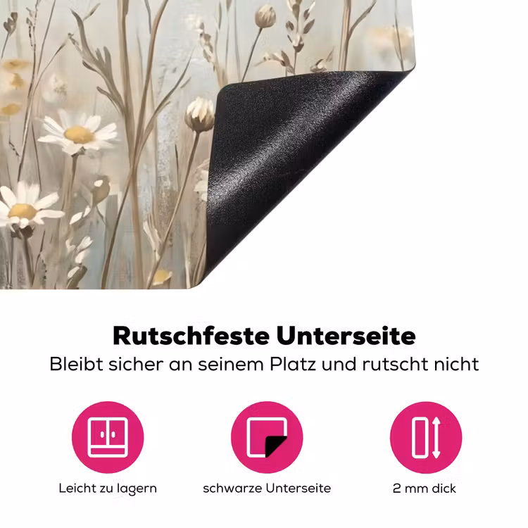 Madelief - Illustratie - Wit Inductie beschermer vinyl 3mm klein -zzzzzzz-lf-onderkant