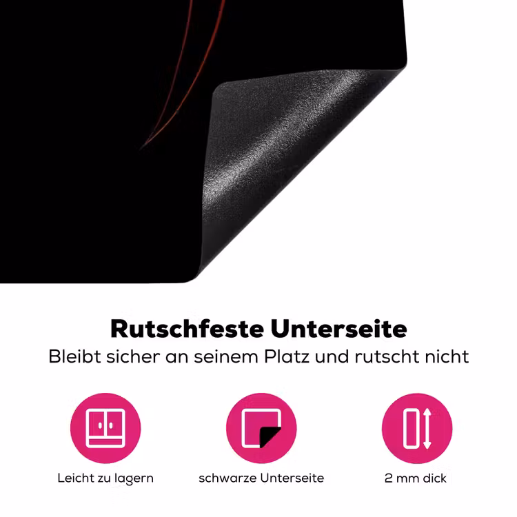 Garnaal - Rood - Dieren Inductie beschermer vinyl 3mm klein -zzzzzzz-lf-onderkant