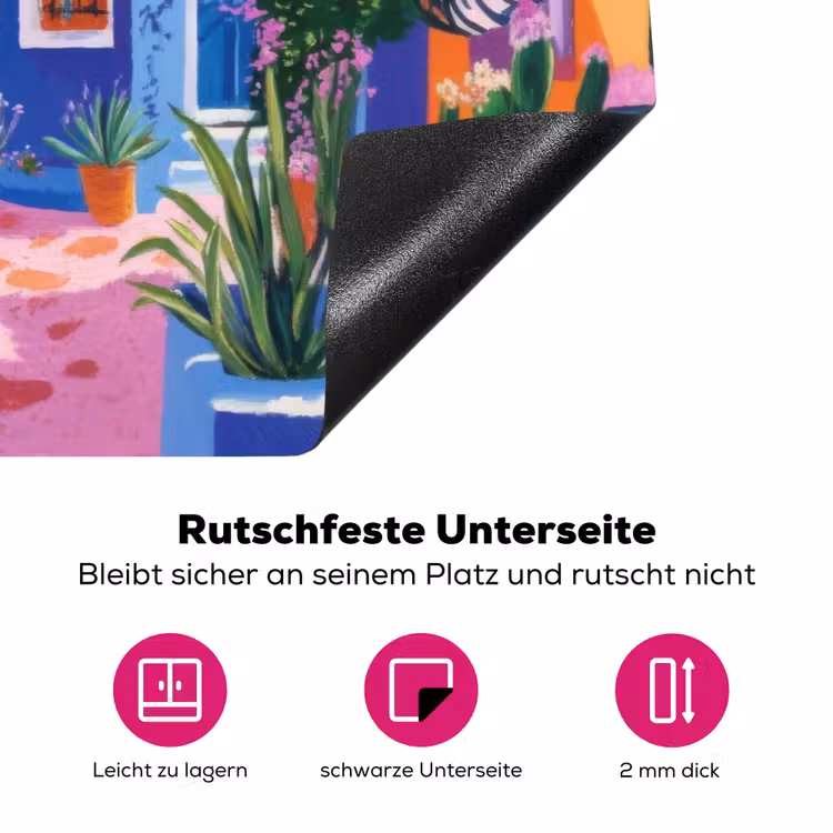 Geel - Blauw - Oranje - Huis Inductie beschermer vinyl 3mm klein -zzzzzzz-lf-onderkant