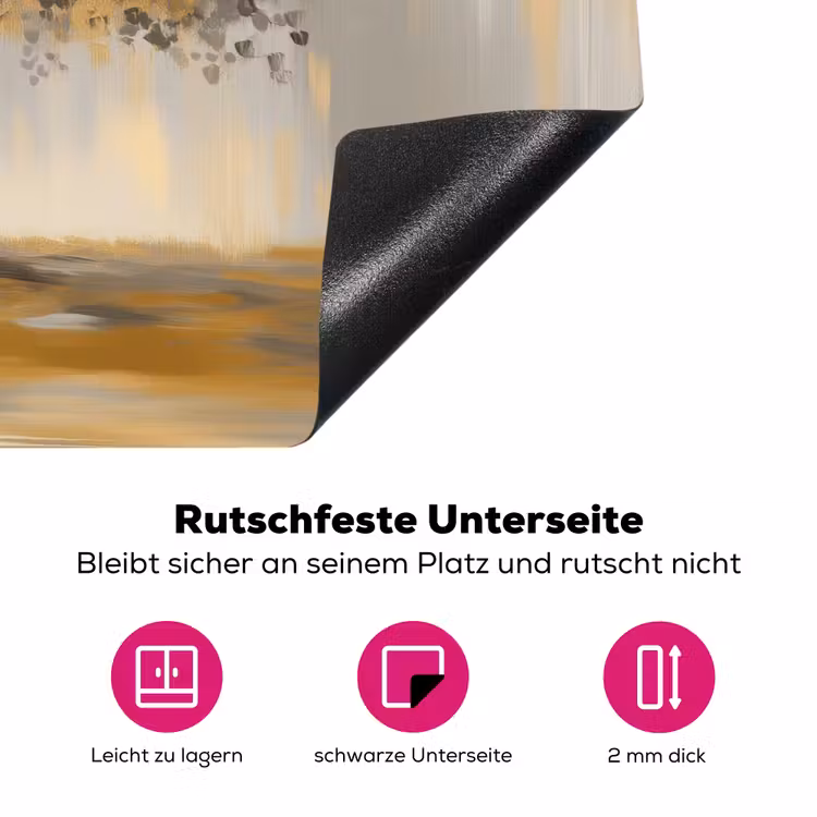 Schilderij - Boom - Abstract - Bladeren Inductie beschermer vinyl 3mm klein -zzzzzzz-lf-onderkant
