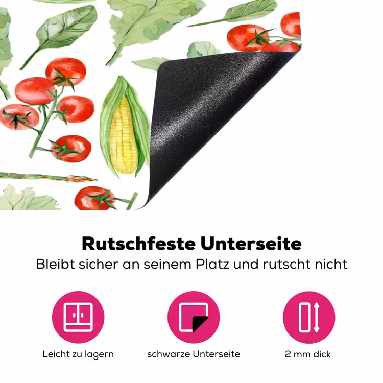 Groente - Tomaat - Maïs - Sla Inductie beschermer vinyl 3mm klein 276 -zzzzzzz-lf-onderkant