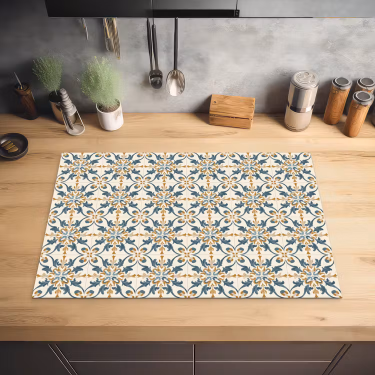 Patroon - Klassiek - Kleurrijk Inductie beschermer vinyl 3mm klein 276 -sfeer5