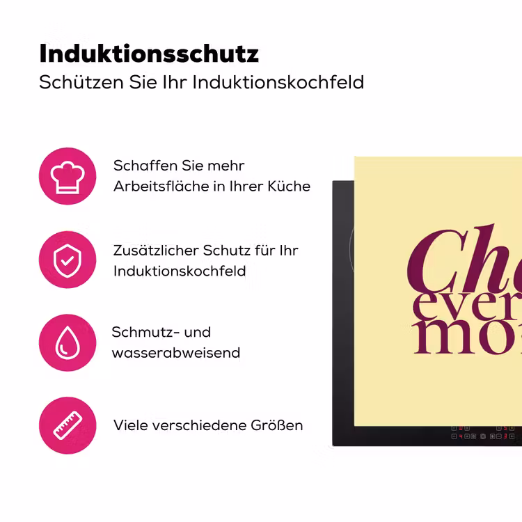 Cherish every moment - Cocktailglas - Geel Inductie beschermer vinyl 3mm klein -zzzzzzz-lf-ups
