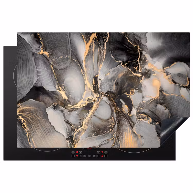 Herdabdeckplatte - Geologisches Gold auf Marmor