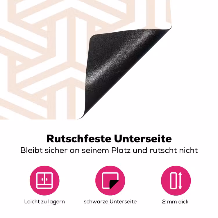 Geometrie - Lijn - Vorm - Patroon Inductie beschermer vinyl 3mm klein 276 -zzzzzzz-lf-onderkant