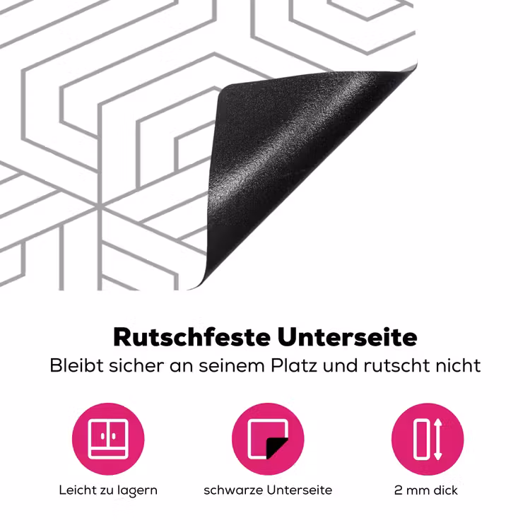 Geometrie - Lijn - Patroon Inductie beschermer vinyl 3mm klein 276 -zzzzzzz-lf-onderkant