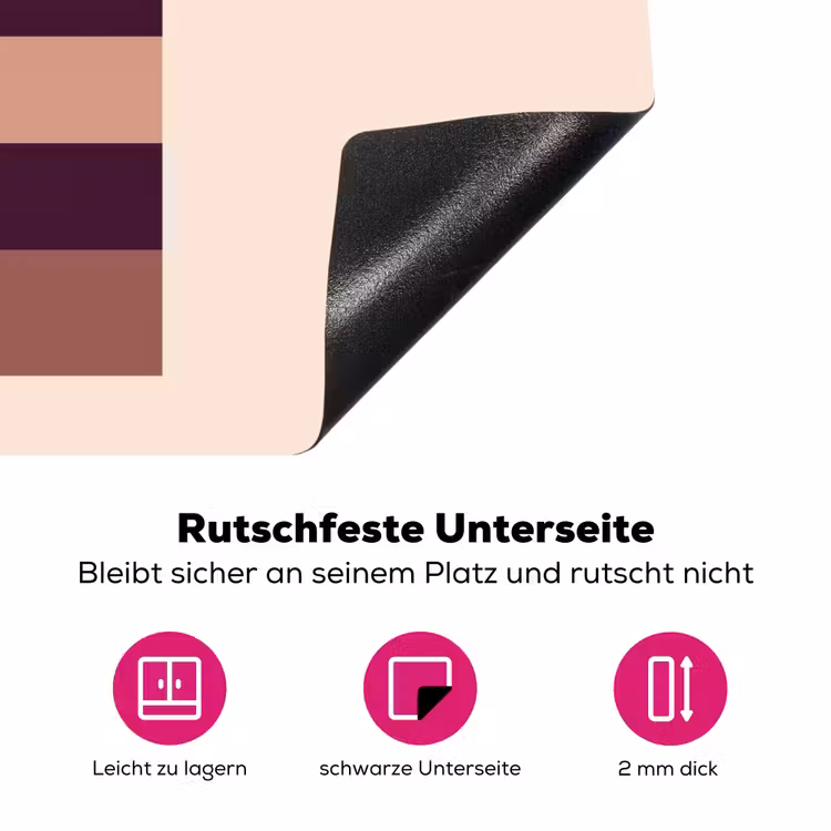 Geometrisch - Cirkels - Rood Inductie beschermer vinyl 3mm klein -zzzzzzz-lf-onderkant