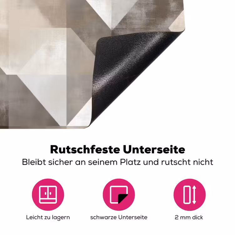 Geometrisch - Motief - Aardetinten Inductie beschermer vinyl 3mm klein 276 -zzzzzzz-lf-onderkant
