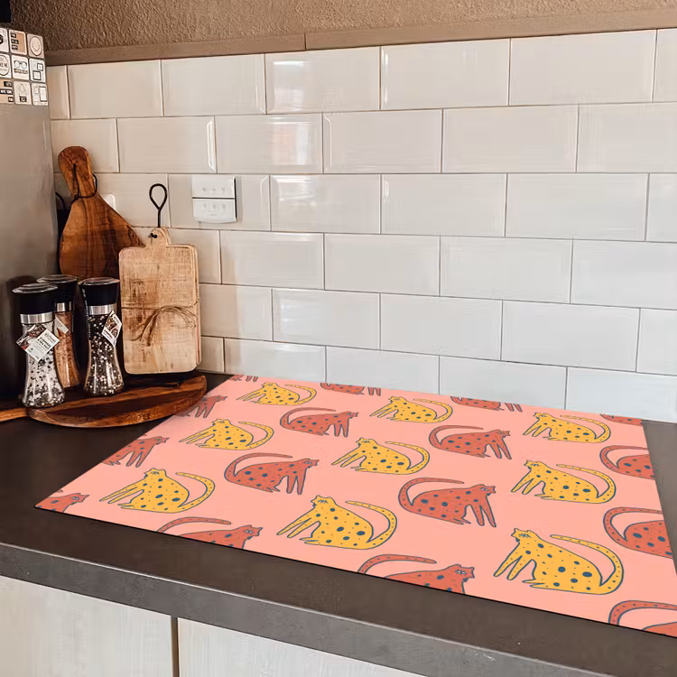 Gestipt - Katten - Zalmroze Inductie beschermer vinyl 3mm klein 276 -sfeer3
