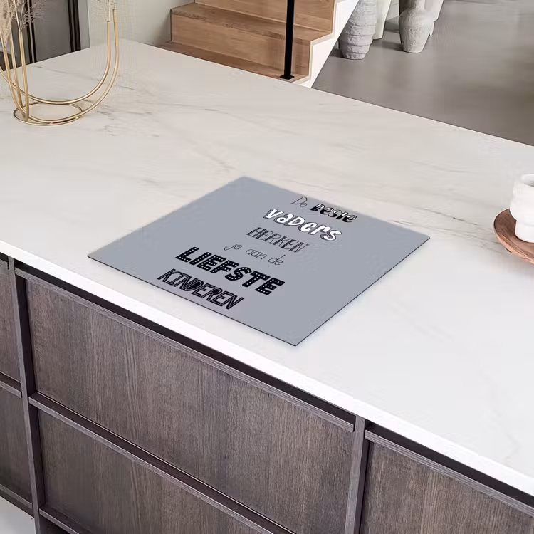 Vaderdag geschenk - Vader - Spreuken - De beste vaders - Quote Inductie beschermer vinyl 3mm middel -sfeer8