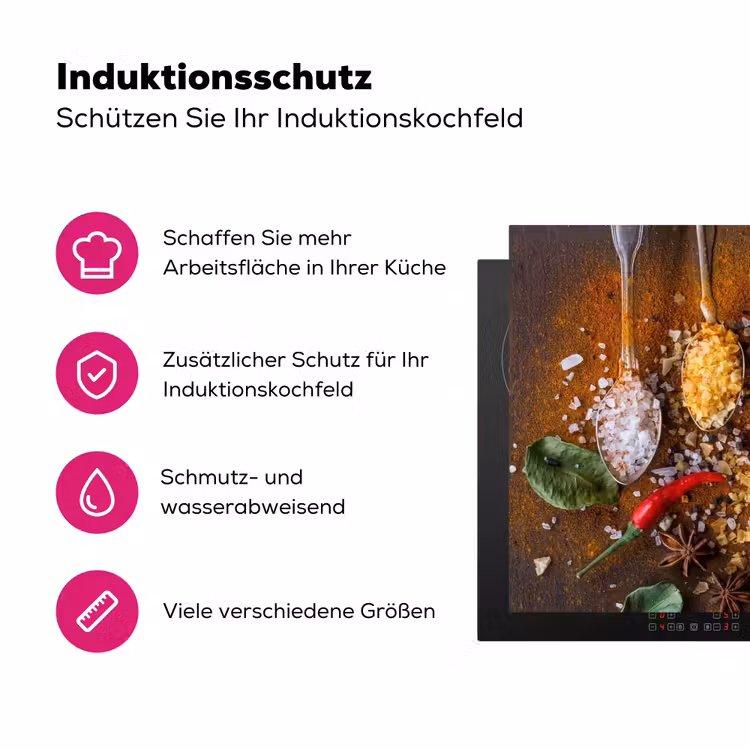 Smaakexplosie in Lepels Inductie beschermer vinyl 3mm klein -zzzzzzz-lf-ups