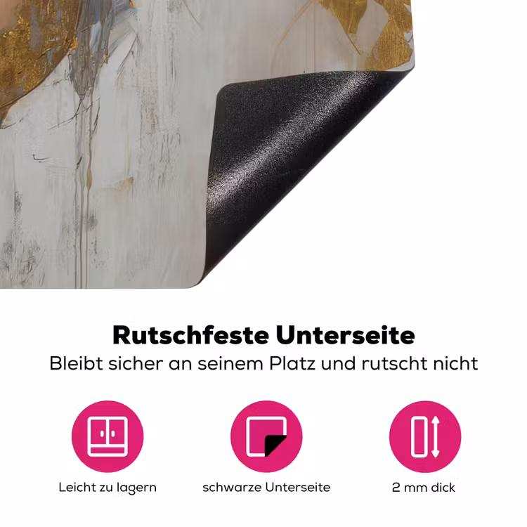 Sierlijk - Vrouw - Goud - Ogen Inductie beschermer vinyl 3mm klein -zzzzzzz-lf-onderkant