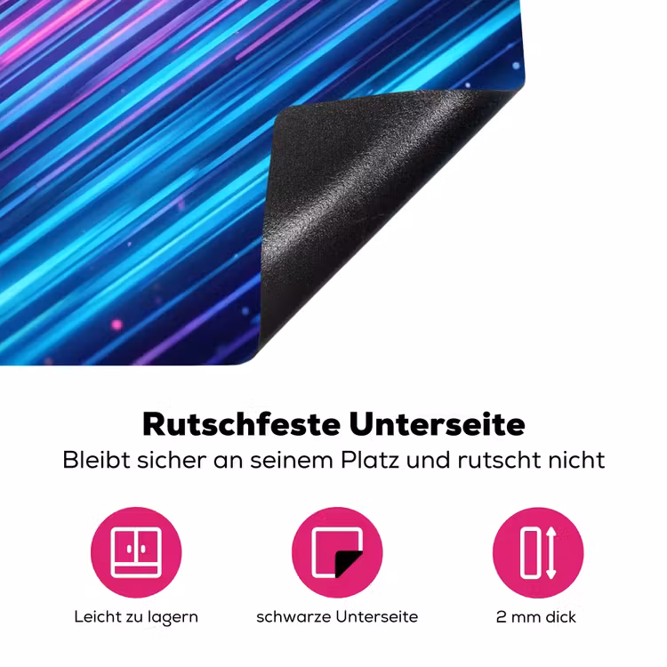 Snelheid - Kosmos - Kleurrijk Inductie beschermer vinyl 3mm klein -zzzzzzz-lf-onderkant