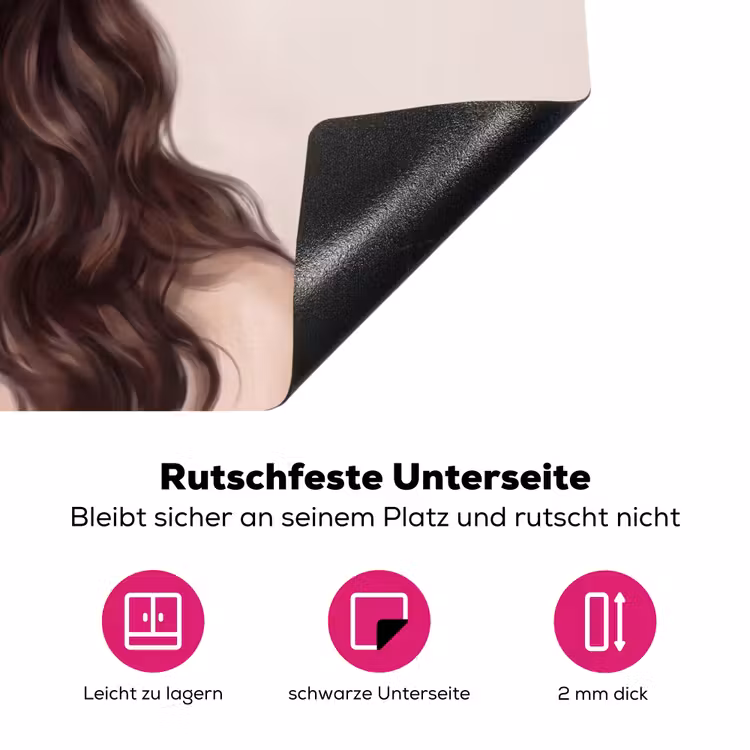 Gezicht - Pioenrozen - Crème Inductie beschermer vinyl 3mm klein -zzzzzzz-lf-onderkant