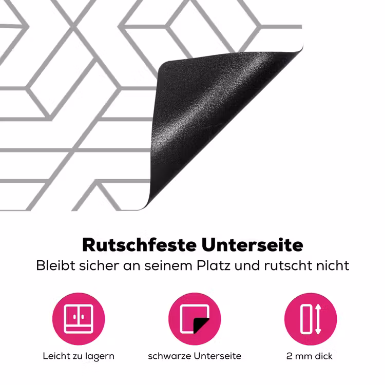 Design - Geometrie - Patroon Inductie beschermer vinyl 3mm klein 276 -zzzzzzz-lf-onderkant