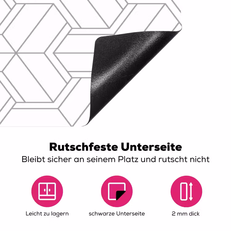 Design - Geometrie - Patroon - Lijn Inductie beschermer vinyl 3mm klein 276 -zzzzzzz-lf-onderkant