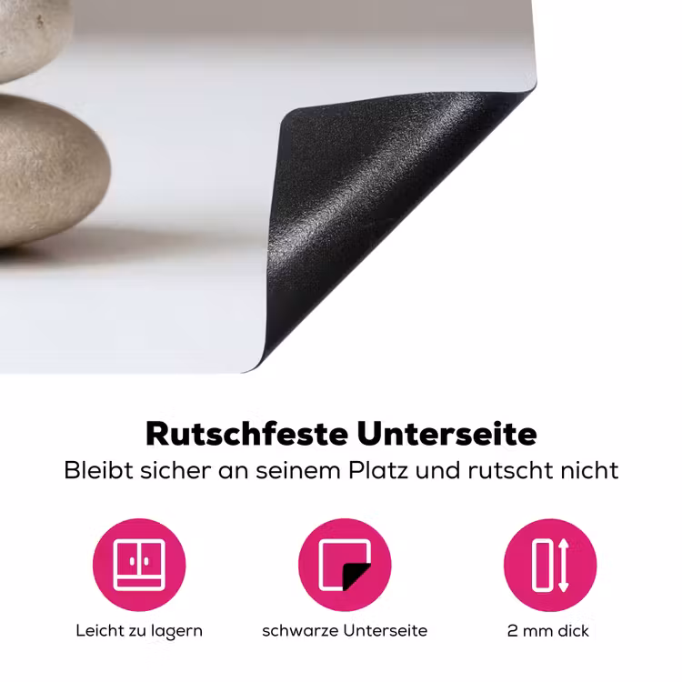 Gestapelde - Stenen - Grijs Inductie beschermer vinyl 3mm klein -zzzzzzz-lf-onderkant