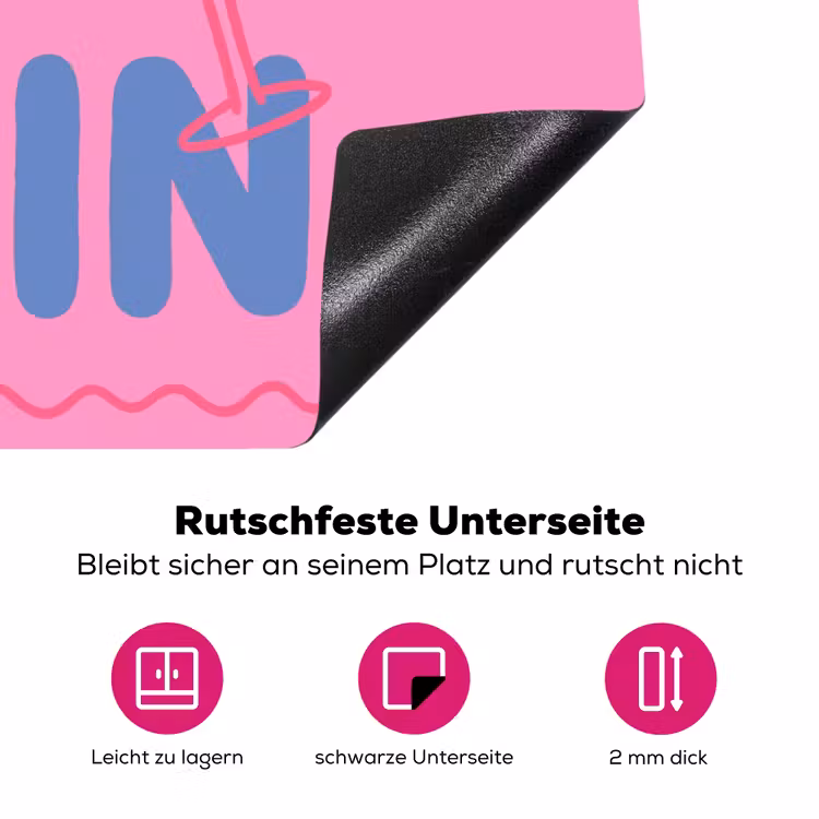 Drank - Glazen - Proost - Modern - Roze Inductie beschermer vinyl 3mm middel -zzzzzzz-lf-onderkant