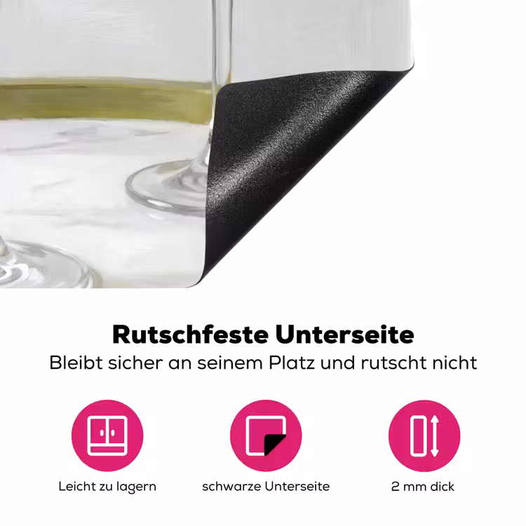 Drank - Martini - Olijven - Modern - Wit Inductie beschermer vinyl 3mm middel -zzzzzzz-lf-onderkant