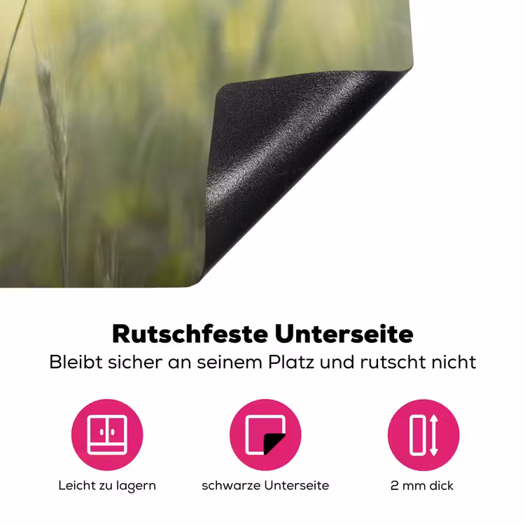 Graan - Aar - Natuur - Groen - Detail Inductie beschermer vinyl 3mm klein -zzzzzzz-lf-onderkant