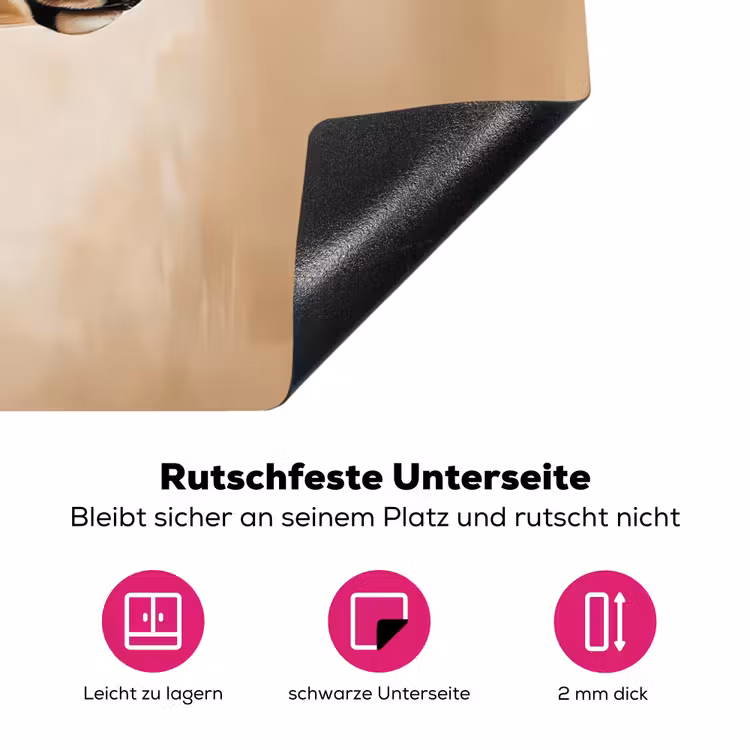 Gewei - Kerst - Rendier - Rood Inductie beschermer vinyl 3mm klein -zzzzzzz-lf-onderkant