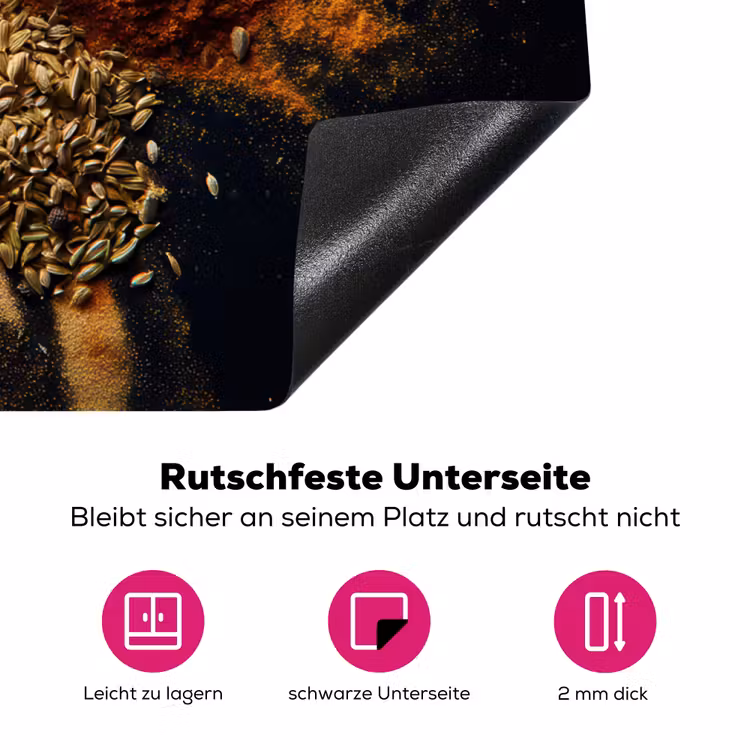Specerijen - Explosie - Oranje Inductie beschermer vinyl 3mm klein -zzzzzzz-lf-onderkant