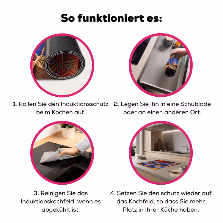 Herdabdeckplatte - Gewürze – Körbe – Markt - Kruiden - Manden - Markt Inductie beschermer vinyl 3mm middel