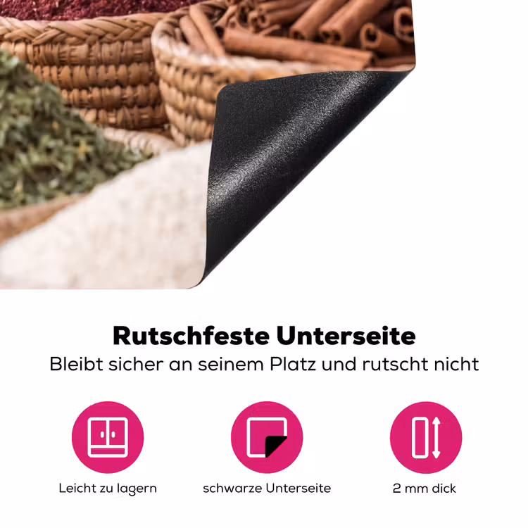 Herdabdeckplatte - Gewürze – Körbe – Orientalisch - Kruiden - Manden - Oosters Inductie beschermer vinyl 3mm middel