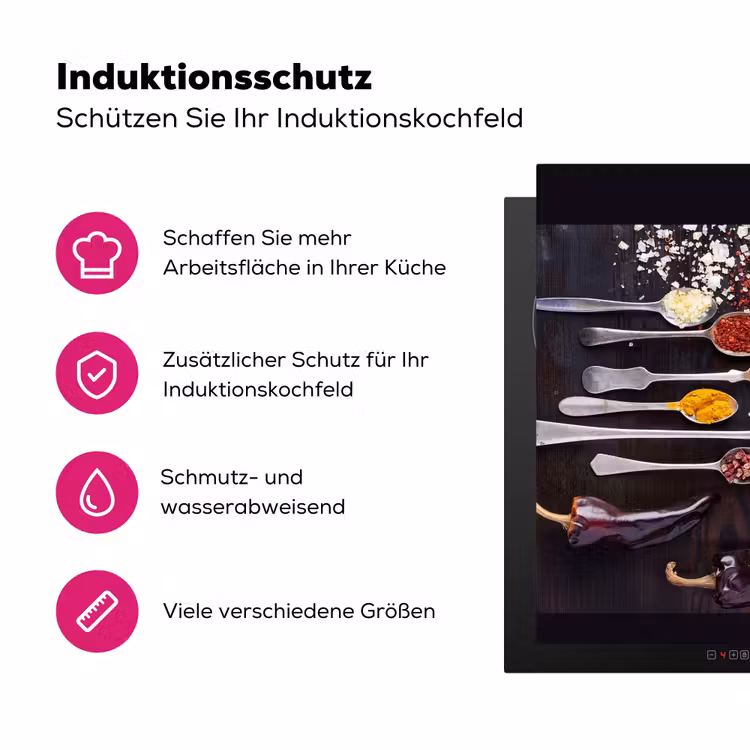 Kruiden - Lepels - Specerijen - Industrieel Inductie beschermer vinyl 3mm middel -zzzzzzz-lf-ups