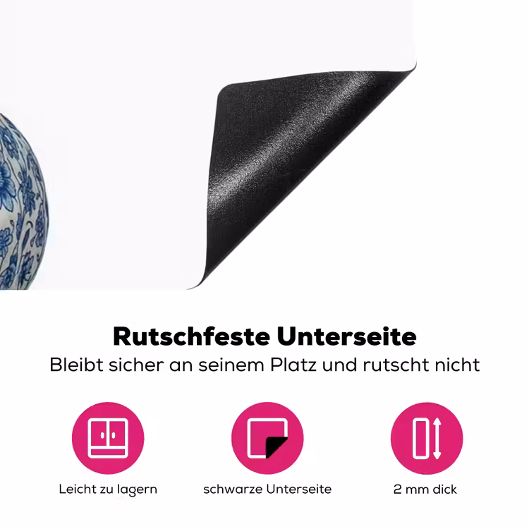 Giraffe - Delfts blauw - Dieren - Minimalistisch Inductie beschermer vinyl 3mm klein -zzzzzzz-lf-onderkant