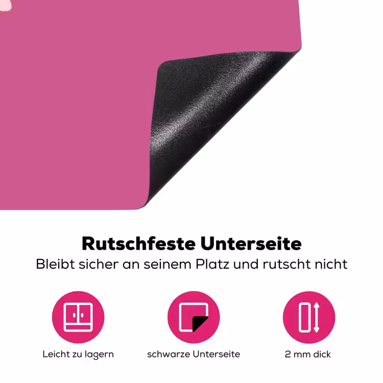 Girl power - Hart - Roze - Rood Inductie beschermer vinyl 3mm klein -zzzzzzz-lf-onderkant