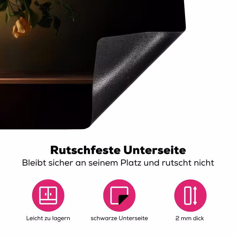 Glazen - Bloemen - Boeket - Kleuren Inductie beschermer vinyl 3mm klein -zzzzzzz-lf-onderkant