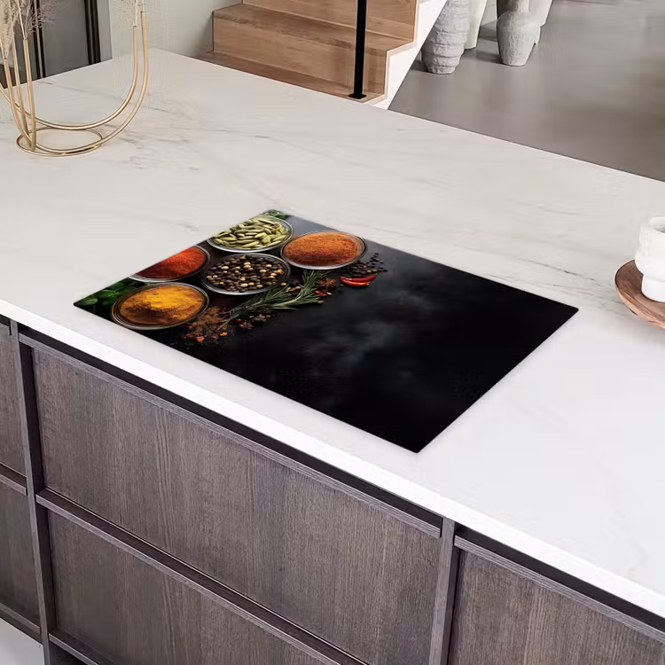 Glazen - Bakjes - Blaadjes - Kruiden Inductie beschermer vinyl 3mm klein -sfeer8