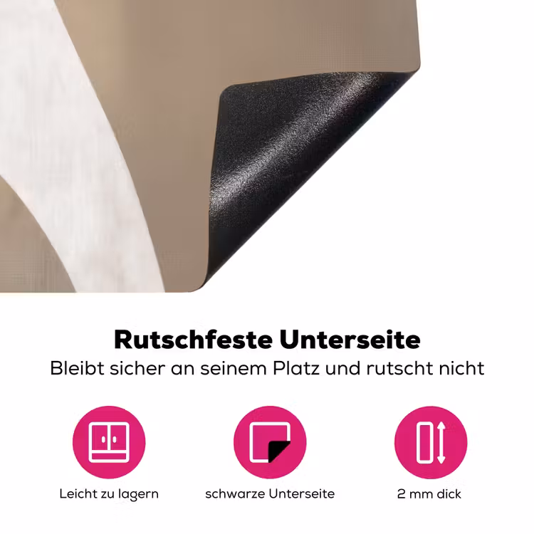 Vloeiende vlakken - Harmonieus - Golvend Inductie beschermer vinyl 3mm klein -zzzzzzz-lf-onderkant