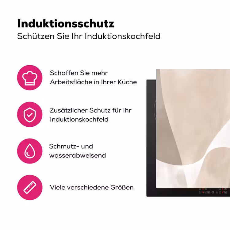 Vloeiende vlakken - Harmonieus - Golvend Inductie beschermer vinyl 3mm klein -zzzzzzz-lf-ups