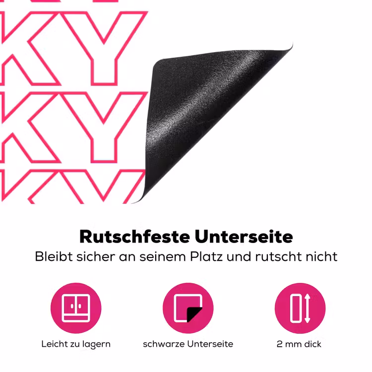 Lucky - Roze - Patroon Inductie beschermer vinyl 3mm klein -zzzzzzz-lf-onderkant