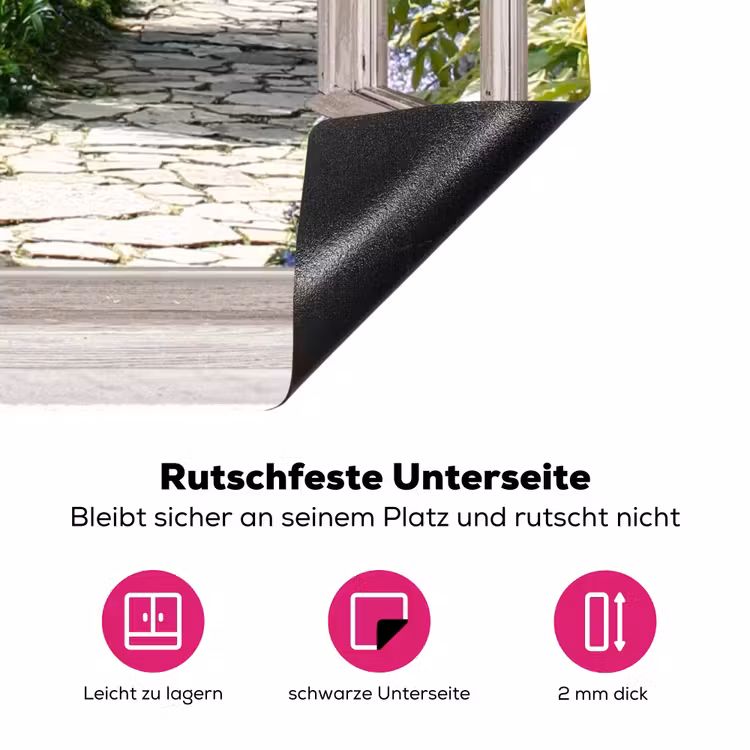 Blauwe regen - Bloemen - Doorkijk - Boom - Lente Inductie beschermer vinyl 3mm middel -zzzzzzz-lf-onderkant